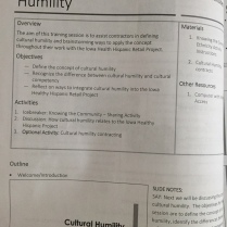 Cultural humility lesson plan
